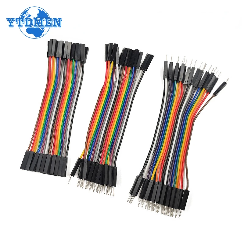 20Pin Dupont Linea Maschio A Maschio Femmina A Femmina Maschio A Femmina Ponticello Cavo 10 cm 20 cm 30 cm per Arduino KIT FAI DA TE
