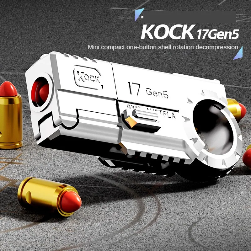 แหวนปืนพก Bullet ปืนแบบพกพา Mini 3D Decompression Shell Ejection โลหะผสมกลางแจ้งของเล่นตลกเด็กของขวัญวันเกิด Fidget ของเล่น