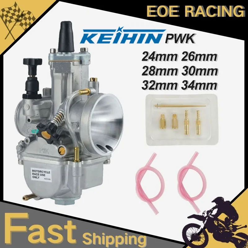 For KOsO OKO 24 26 28 30 3234mm Blue Bowl 2T 4T Universal ScooterATV Dirt Bike KElHIN PWK Racing Carburetor With FreeJet Set