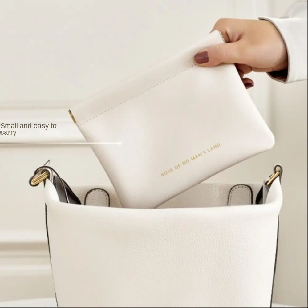Bolsa de maquillaje con lápiz labial para mujer y niña, Mini bolso de joyería portátil, organizador de cosméticos de viaje de PU, a la moda
