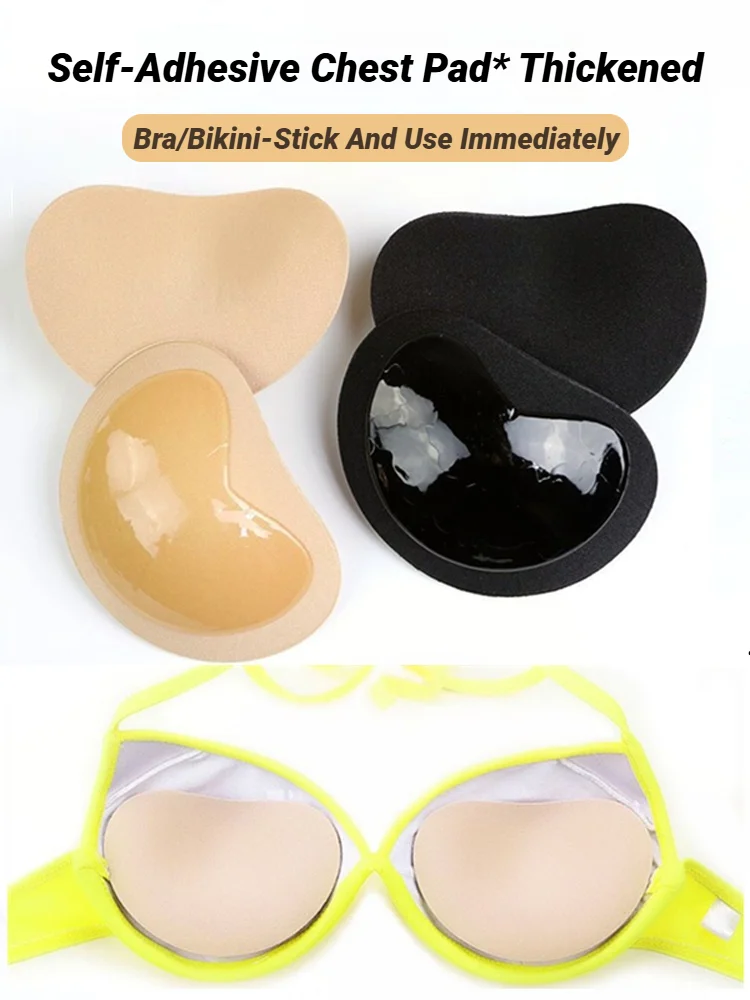 Mujer más grueso transpirable esponja sujetador Pad Push Up acolchado Bikinis traje de baño Bikini pecho conjunto bikini