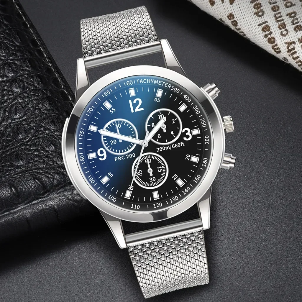 Reloj de cuarzo de lujo 2024 para hombre, esfera de acero inoxidable, relojes de pulsera de cuarzo informales, reloj de pulsera para hombre, reloj Masculino, reloj masculino