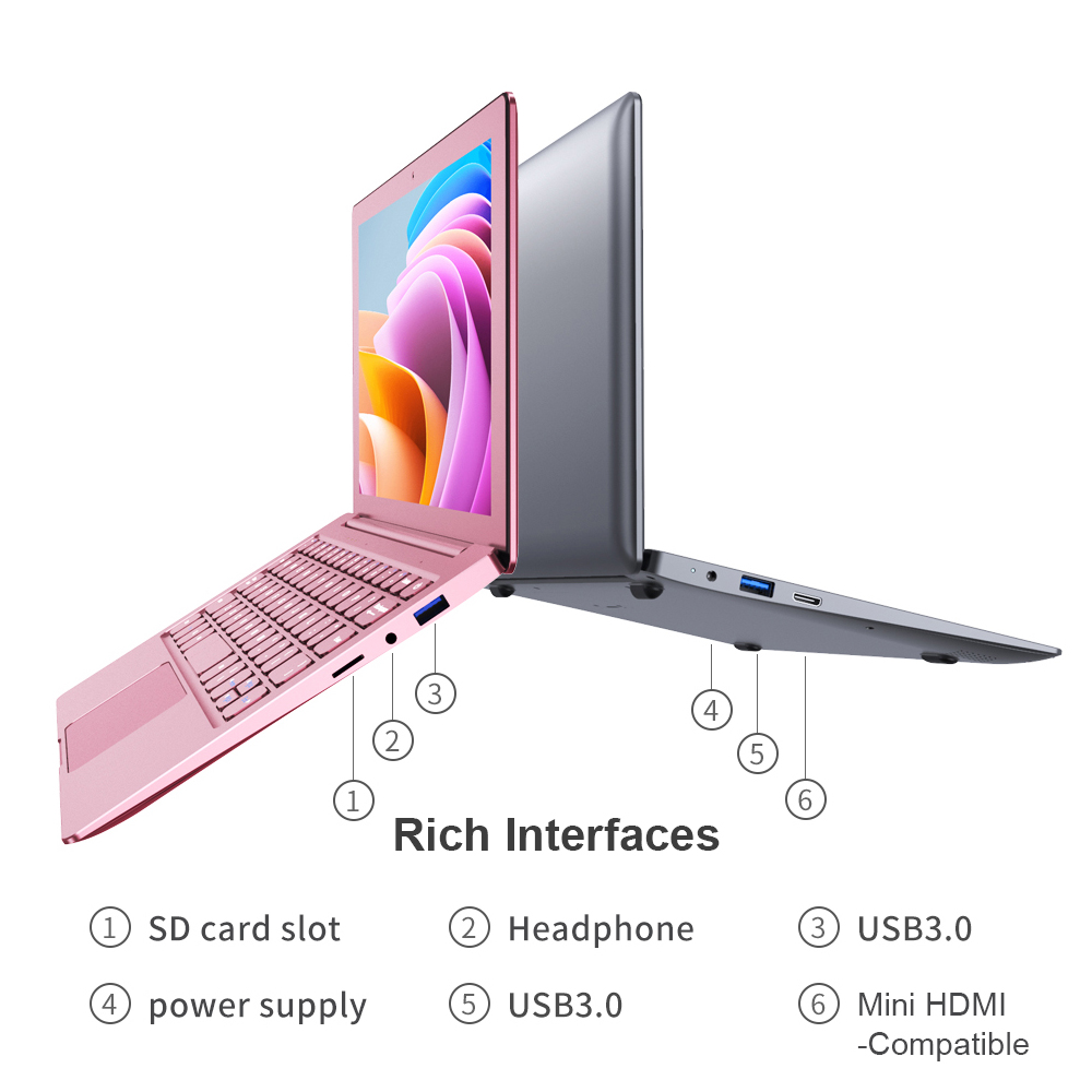 TOPOSH-Mini ordinateur portable Quad Core, petit ordinateur portable, netbook, Intel Revelel J4125, 12 Go de RAM, 10.1 Go de SSD, 512 pouces