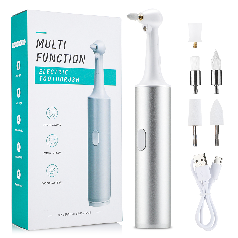 5 em 1 polidor de dentes elétrico usb recarregável raspador dental escova de dentes tártaro placa removedor de cálculo limpador clareamento dos dentes