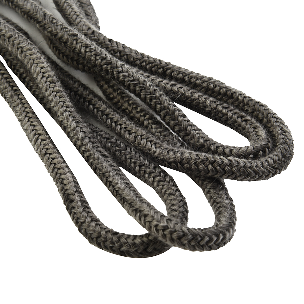 Corda de vedação de lareira 10/12mm, porta de fogão a lenha, cabo de vedação autoadesivo de fibra de vidro, substituição de 2m, fita de junta preta