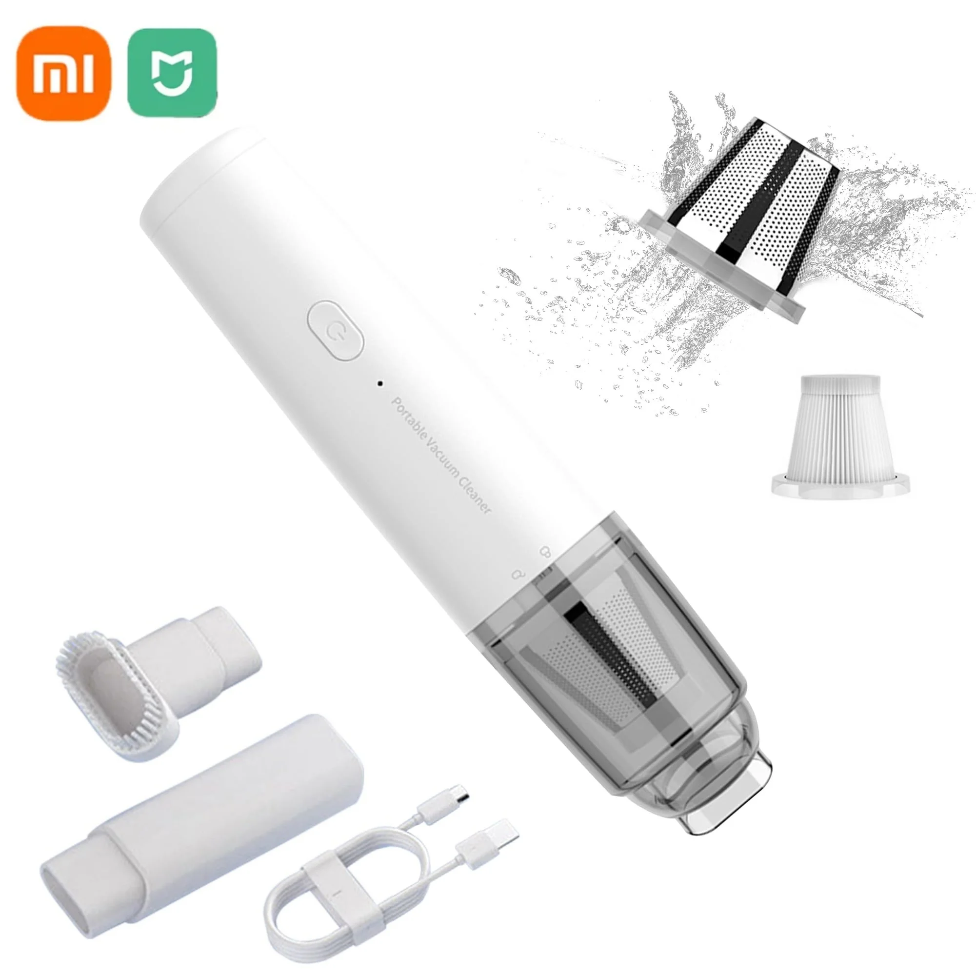 Xiaomi Electric Vacuum Cleaner Car Household Dual Use Portable High Power Handheld Wireless Powerful Dust Remover Deep Cleaning