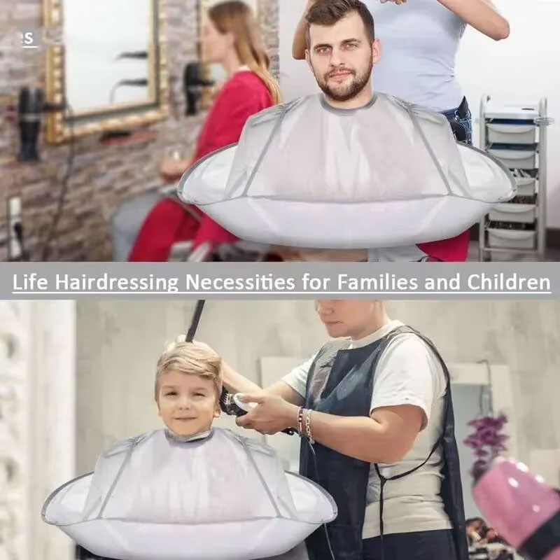 理髪大人用子供ヘアカットクローク折りたたみ染料エプロンヘアカット美容ケープ通気性家庭用ヘアカットツールca