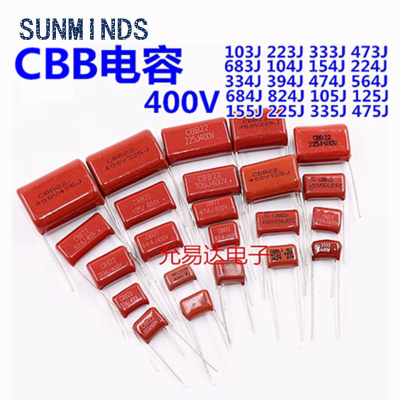 5-20 piezas condensador CBB 400V 103J 104J 105J 185J 205J 224J 274J 333J 335J 394J 474J 475J 564J 684J 824J