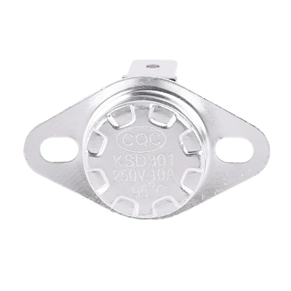 Sensor de temperatura KSD301, interruptor de control de temperatura, botón de anillo fijo, normalmente cerrado, 10A, 100 V, 40/85/95/250/125C-160 grados