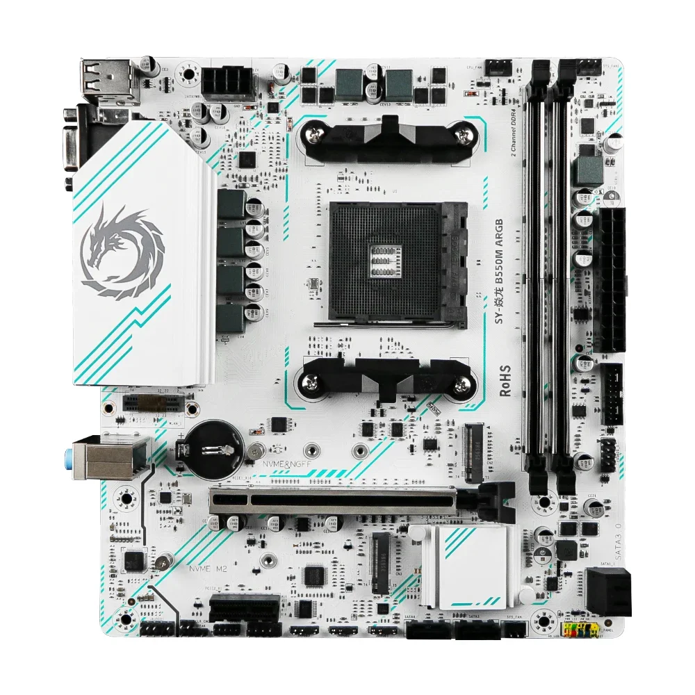 SOYO World Premiere AMD B550M Gaming Motherboard USB3.2 PCIE3.0 M.2 NVME Dual Channel DDR4 AM4 Socket supports Ryzen 5700X CPU