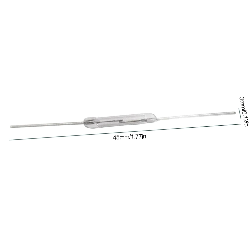 10 Stück N/O Reed-Schalter, Vibrationswiderstand, normalerweise offener magnetischer Induktionsschalter, 2 x 14 mm, DIY magnetische Reed-Schalter für Arduino