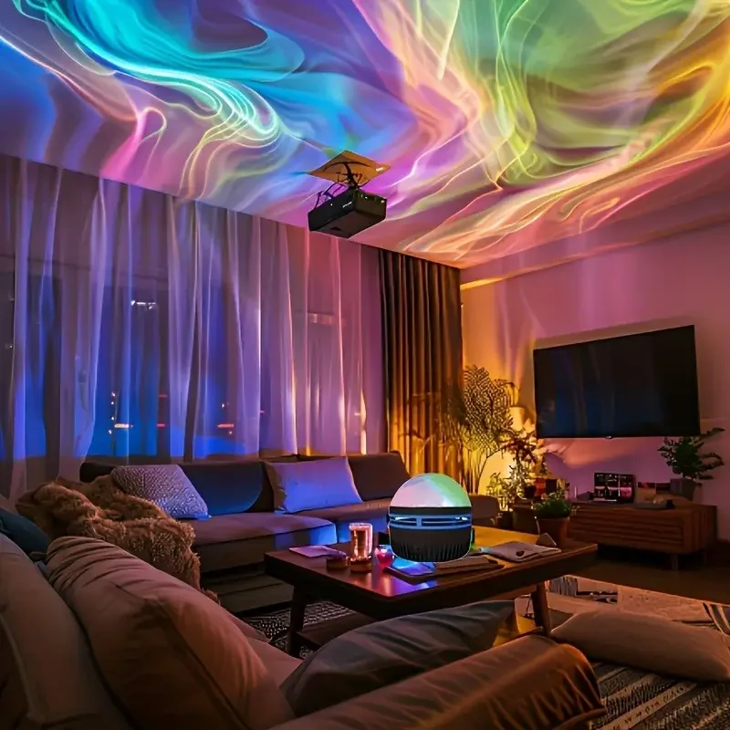 Starlight Projector Night Light Aurora Colorful Light Home Bedroom Decoration Starlight Christmas Light Children's Gift USB line