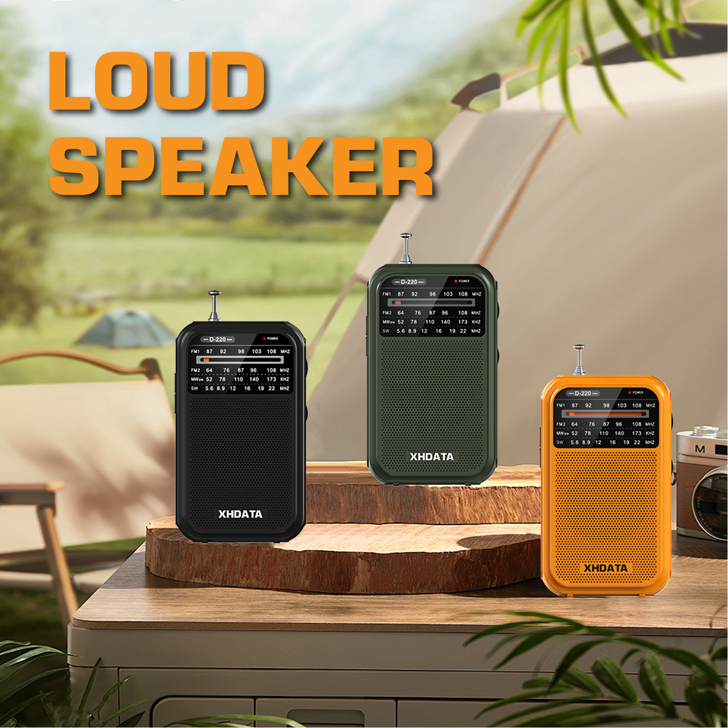 Xhdata D-220 vintage retro radio fm 1-2/mw (9k/10k)/sw 4 bänder tragbares taschen radio hoch empfindliches dsp digitalradio d220