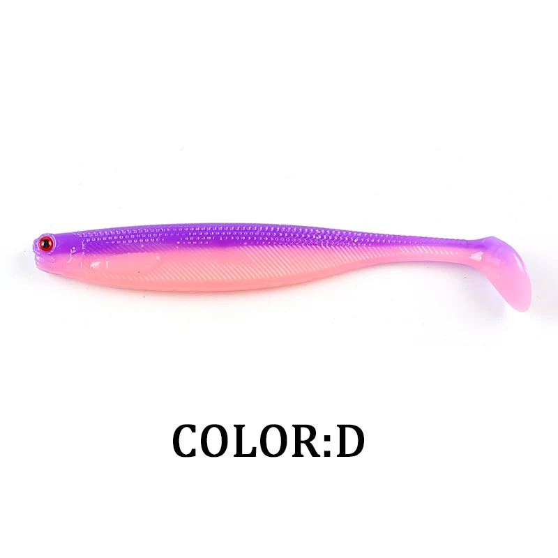 ใหม่ Supercontinent ShadTeez T-tail 50 มม.70 มม.100 มม.Pike Zander Predator ตกปลา 3d ตา Soft Lure เหยื่อตกปลา