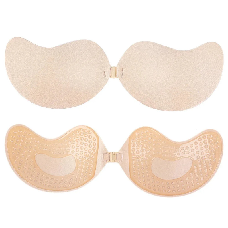 Reggiseno adesivo invisibile da 1 pezzo, accessorio per lingerie senza cuciture senza spalline con potenziatore convesso