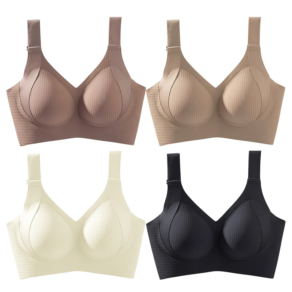 Sutiã de maternidade feminino antiderrapante alça de ombro bralette simples e casual sem arame acolchoado copo completo tamanho roupa interior ajustável