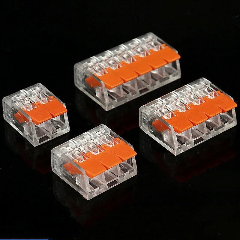 30PCS Hebel Draht Anschlüsse Kit 2/3/4/5 Port Elektrische Quick Connect Push-in Kompakte Spleißen elektrische Anschlüsse für Verkabelung