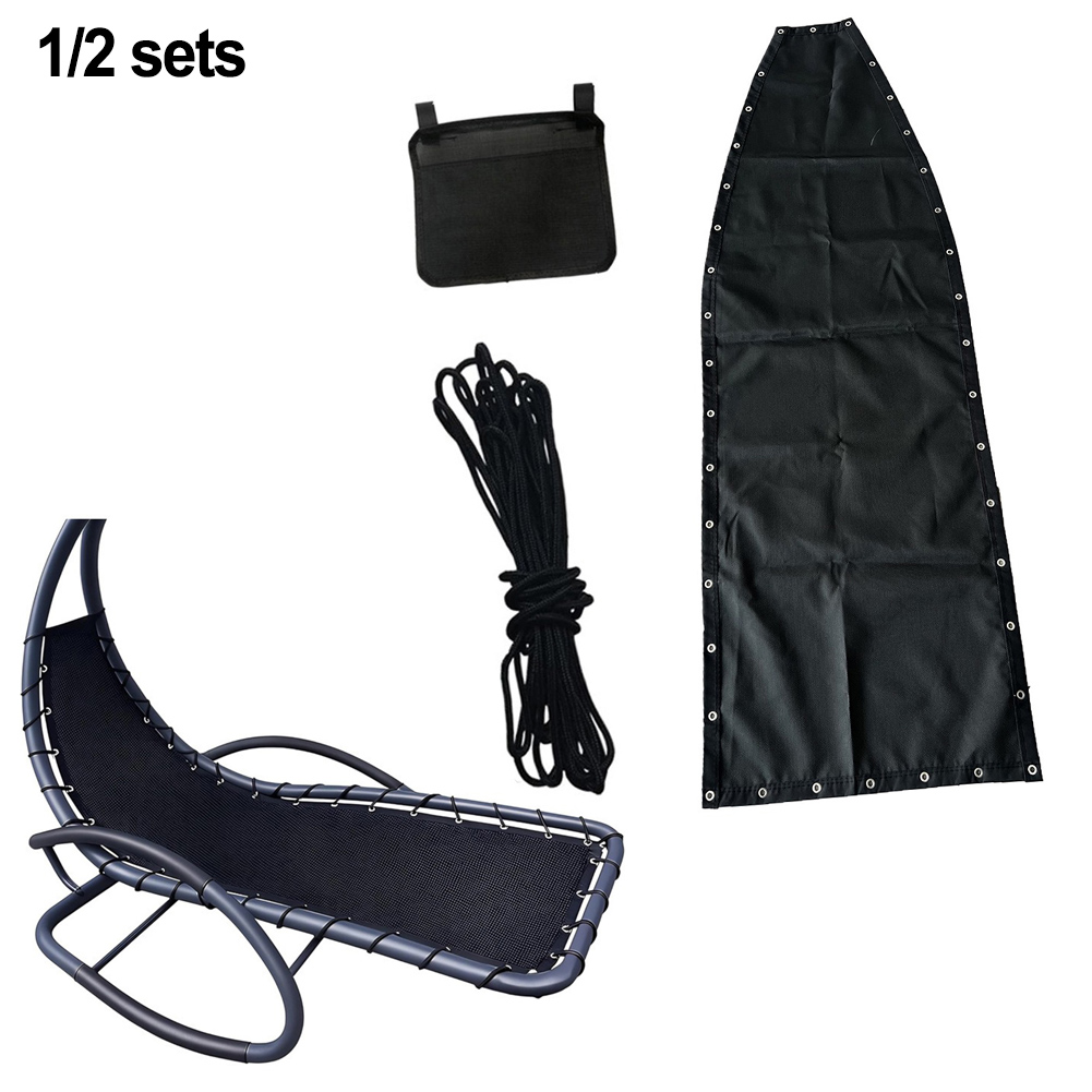 Черный чехол на стул, подвесной стул-качалка, простой процесс установки, улучшенный опыт релаксации для уличной мебели