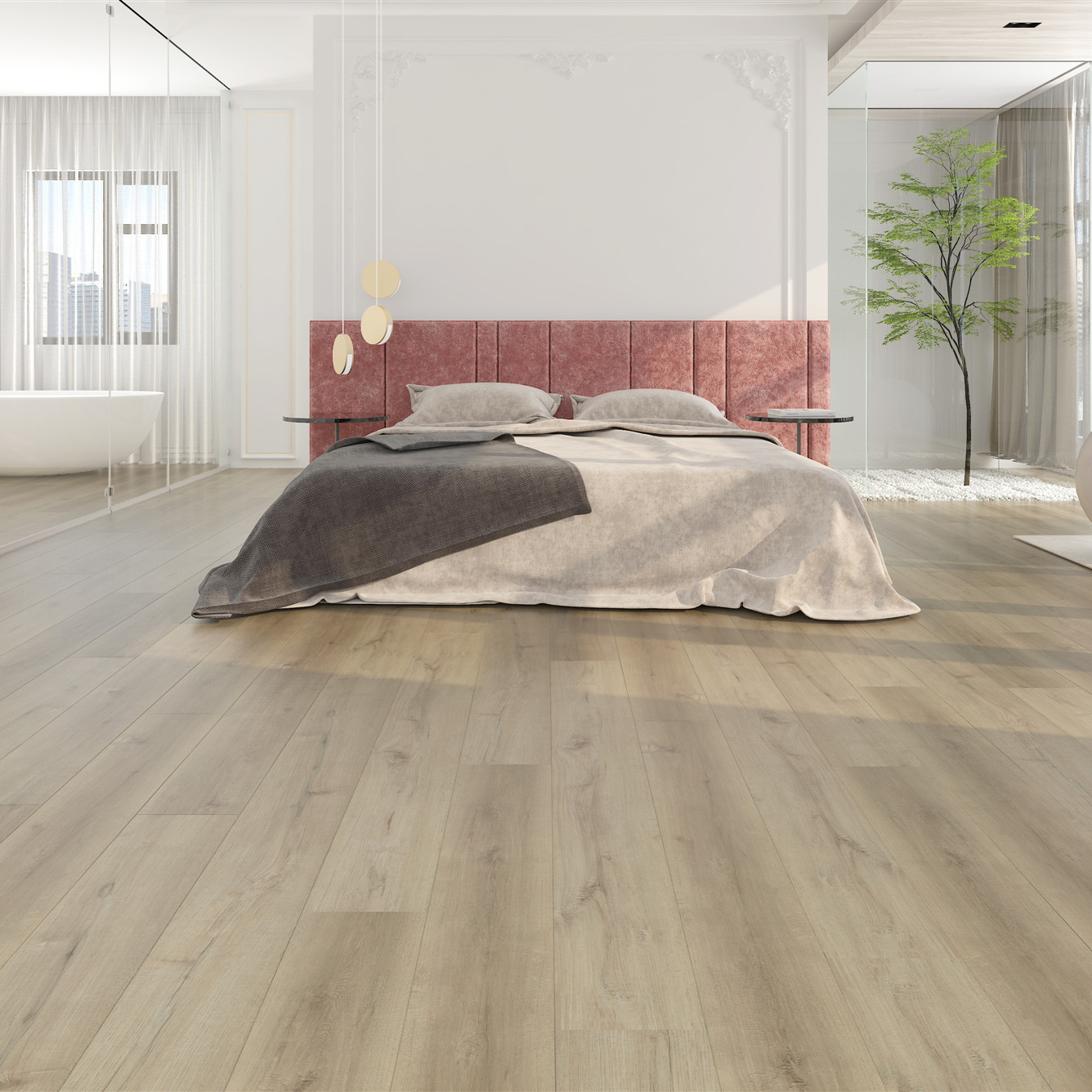 EIR OAK 텍스처 실내 사용, SPC 클릭 잠금 비닐 판자 바닥, PVC 목재 디자인, 유럽 홈 오피스, 5mm, 6mm