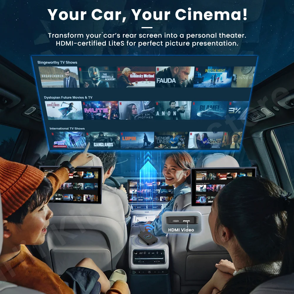 CarlinKit Android TV Box Lite CarPlay Android auto Беспроводной адаптер для автомобильного медиаплеер Netfilx Youtube IPTV Spotify HDMI