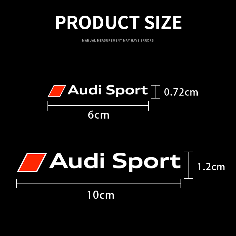 Car logo Interior Sticker Central control Decals Emblem Badge for audi SPORT A1 A3 A4 A5 A6 A7 Q3 Q5 Q7 RS3 RS4 RS5 S3 S4 S5 S7