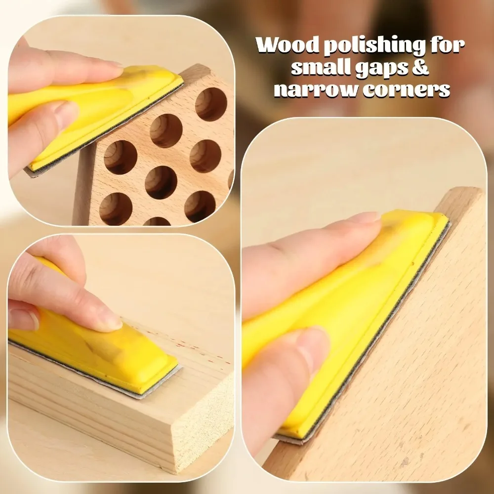 1-121Pcs DIY Hand Sandpaper Mini Sander Kit Loop Sander Paper Assorted Grit Wet Dry Hook Loop Sandpaper For Wood Projects