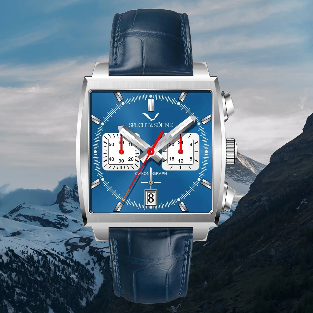 Relojes Hombre Specht & Söhne nuevos Relojes calientes hombres marca de lujo Hombre Japón VK64 cronógrafo moda deporte reloj de pulsera impermeable