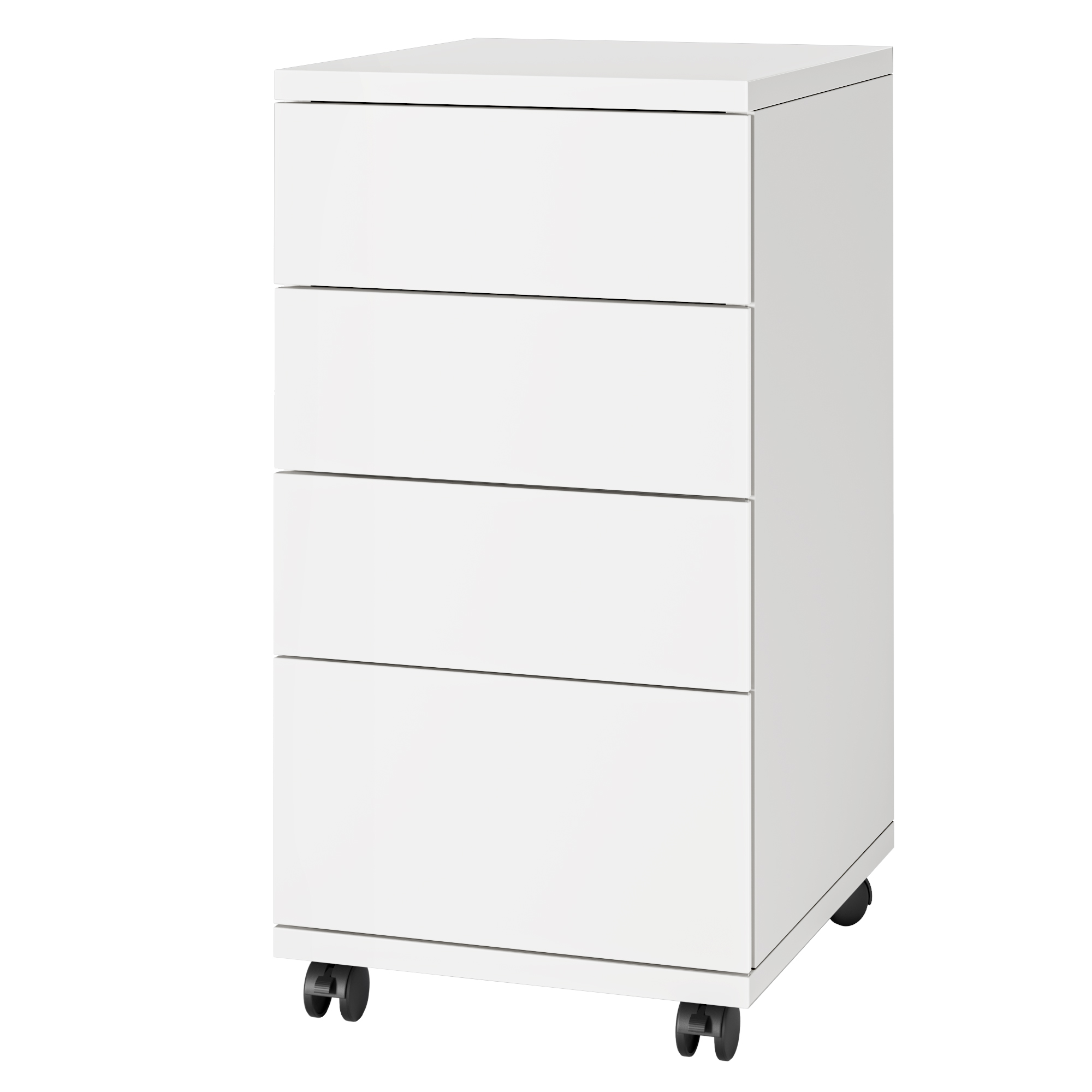 4 Drawers Roll wardrobe Office wardrobe Under desk Home & Office White 33x3