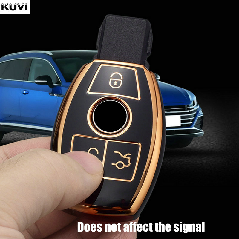 ใหม่กรอบหุ้มเคสกุญแจรถยนต์ TPU สำหรับ Mercedes Benz A C E S คลาส W204 W212 W205 W213 W176 GLC CLA AMG อุปกรณ์ตกแต่งรถยนต์ W177