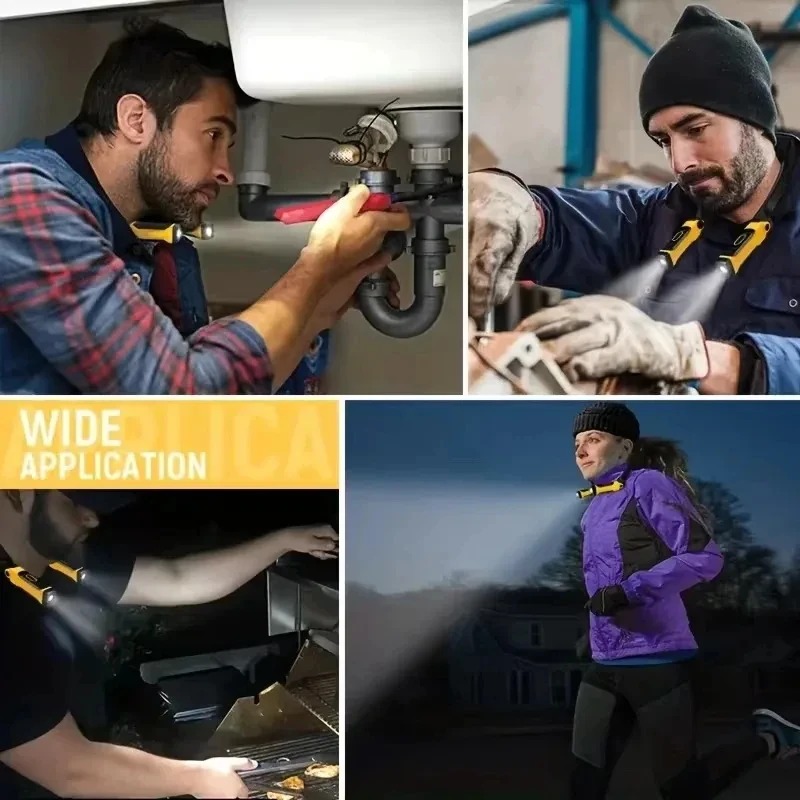 Luz LED recargable para el cuello para leer, 2 niveles de brillo, brazos flexibles, ideal para leer, acampar y reparar