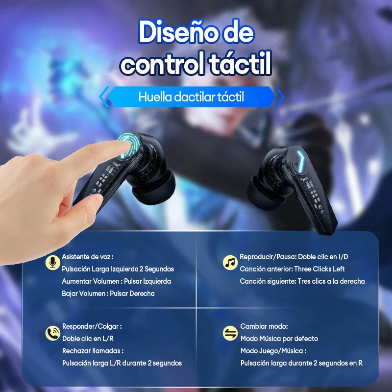 Choice Lenovo GM2 Pro auriculares Bluetooth 5,3 auriculares con micrófono 9D estéreo Pro 6 auriculares modos duales juego de música auriculares inalámbricos