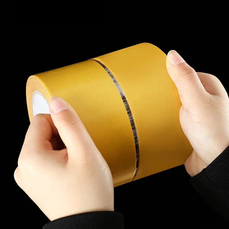 1Roll 5M Double Sided Tape High Viscosity Grid Fiber Transparent Double Sided Tape Sticky Adhesive Fiber Mesh Tape
