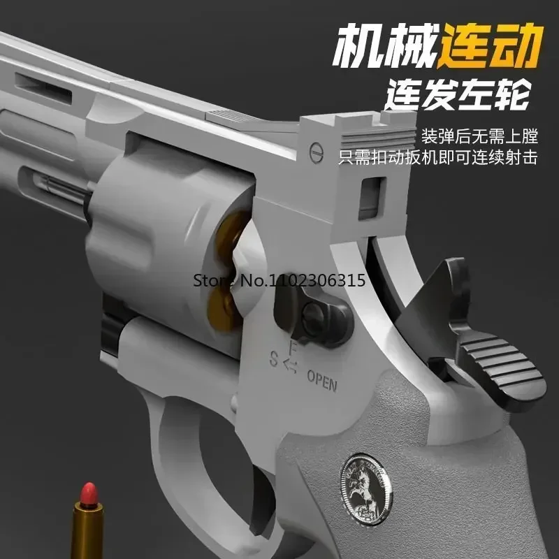 ต่อเนื่องยิง ZP5 357 Revolver Launcher ปืนพก Soft Dart Bullet ปืนของเล่น CS เกมกลางแจ้งอาวุธสําหรับเด็กผู้ใหญ่