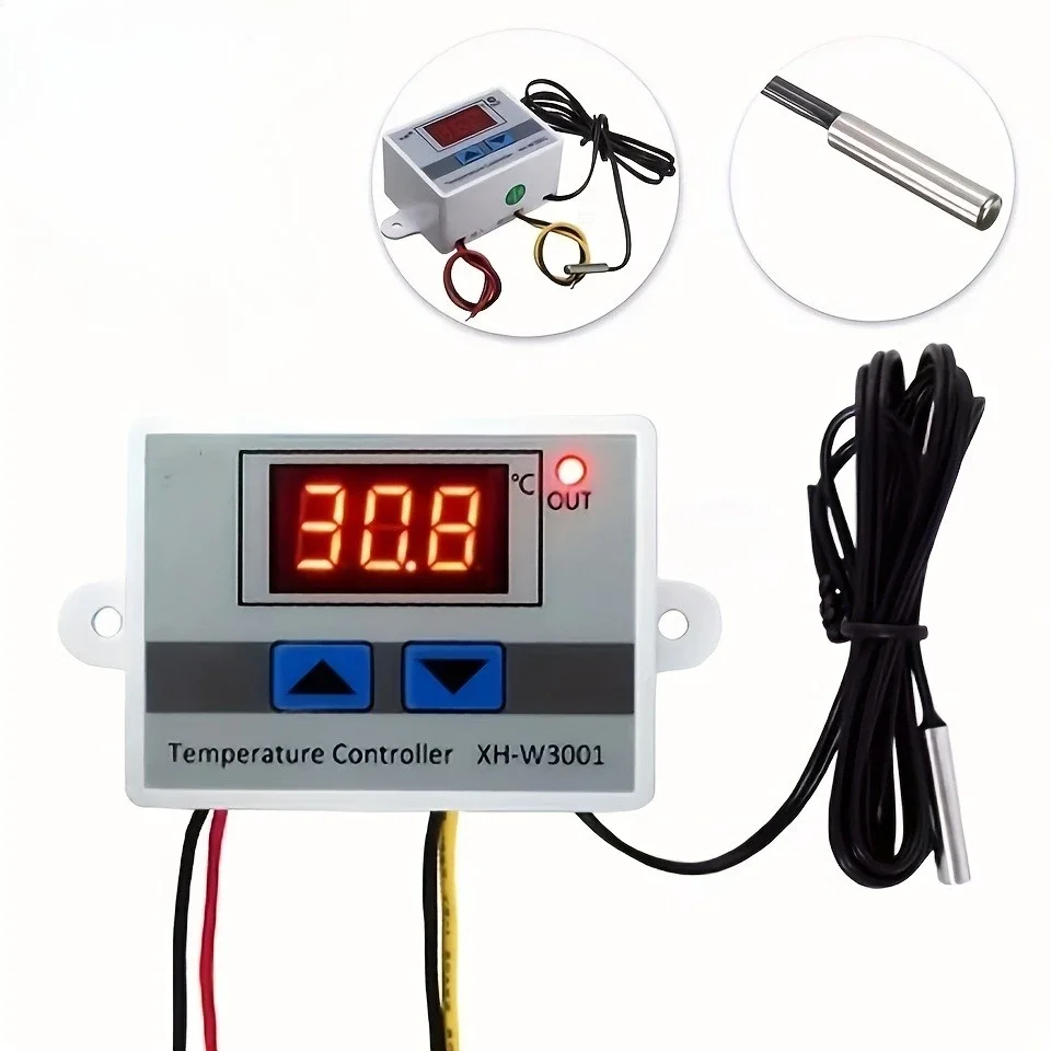 W3001 Cyfrowy mikrokomputerowy termostat sterujący temperaturą Przełącznik termometru Nowy termoregulator 12/24/220V