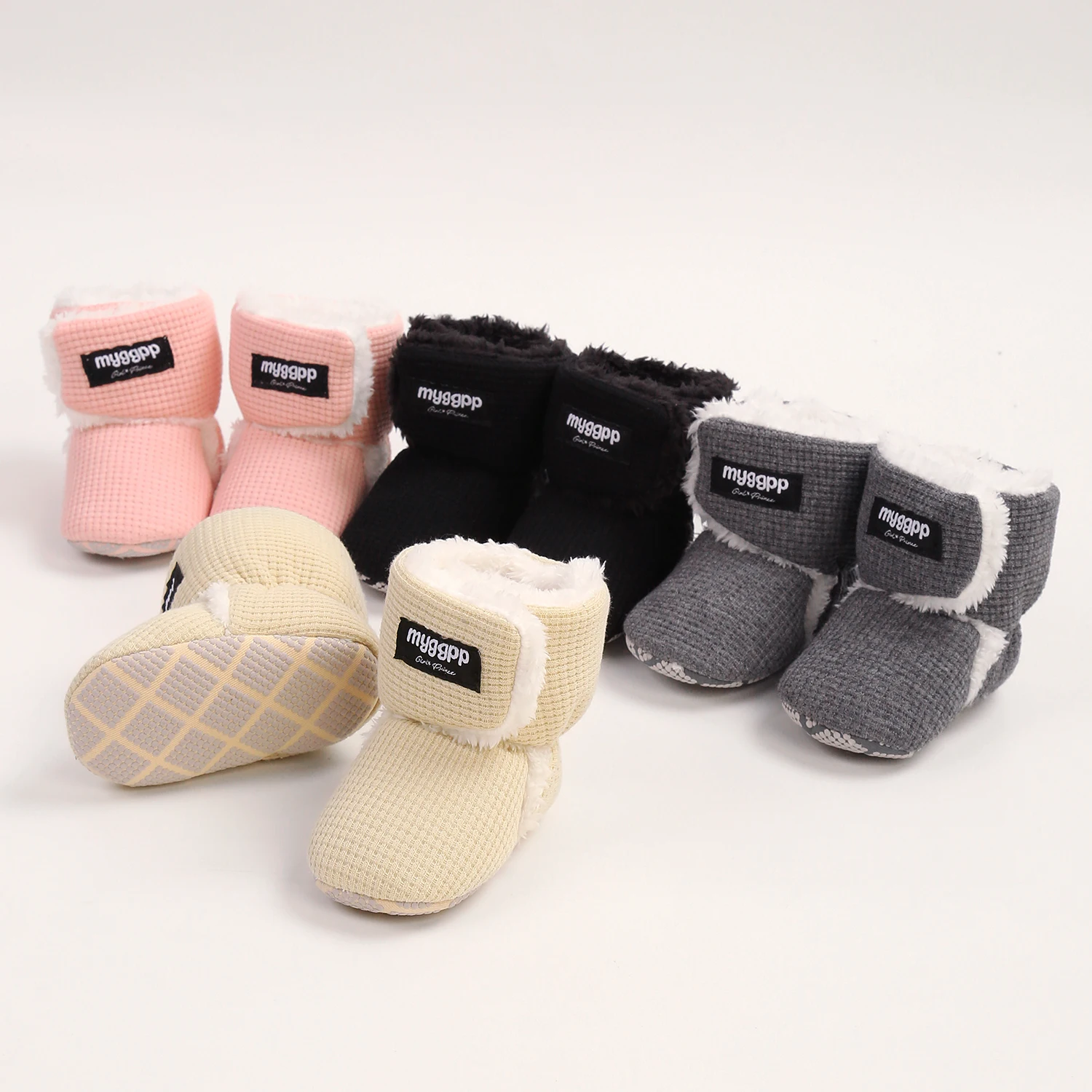 Neugeborenen Baby Mädchen Jungen Warme Fleece Winter Booties Erste Wanderer Hausschuhe Schuhe