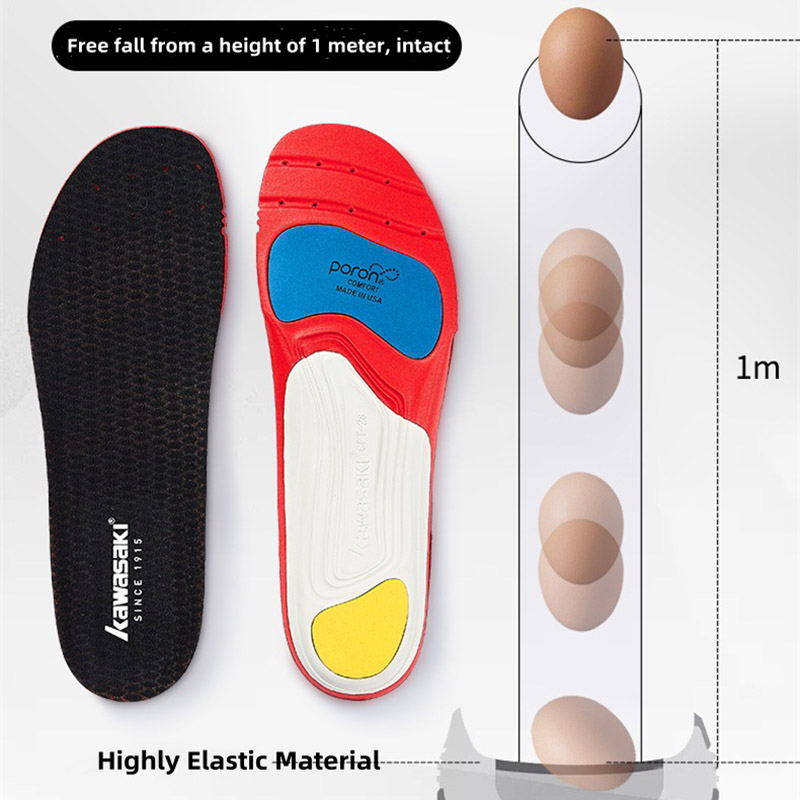 Plantilla transpirable Kawasaki para hombres y mujeres, plantillas deportivas transpirables que absorben el sudor, accesorios para zapatillas de deporte CFT-28