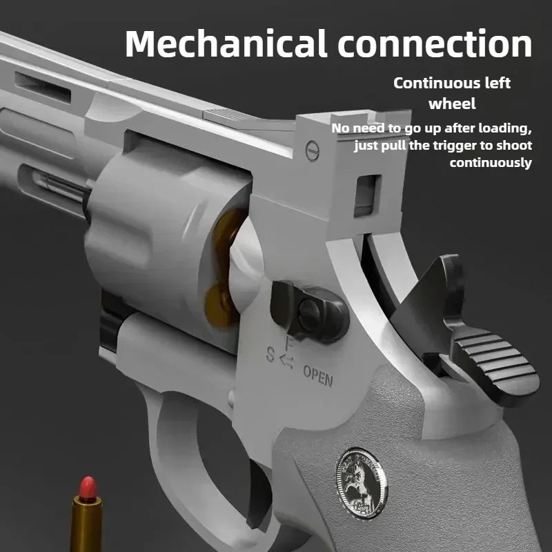 ต่อเนื่อง Fire ZP5 357 Revolver Launcher ปืนของเล่น Soft Dart กระสุนสําหรับ CS เกมกลางแจ้งสนุกสําหรับเด็กและผู้ใหญ่