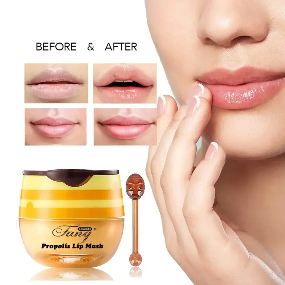 5.5g máscara labial para dormir noite manutenção do sono hidratante brilho labial creme de lixívia nutritivo cuidados com os lábios morango mel