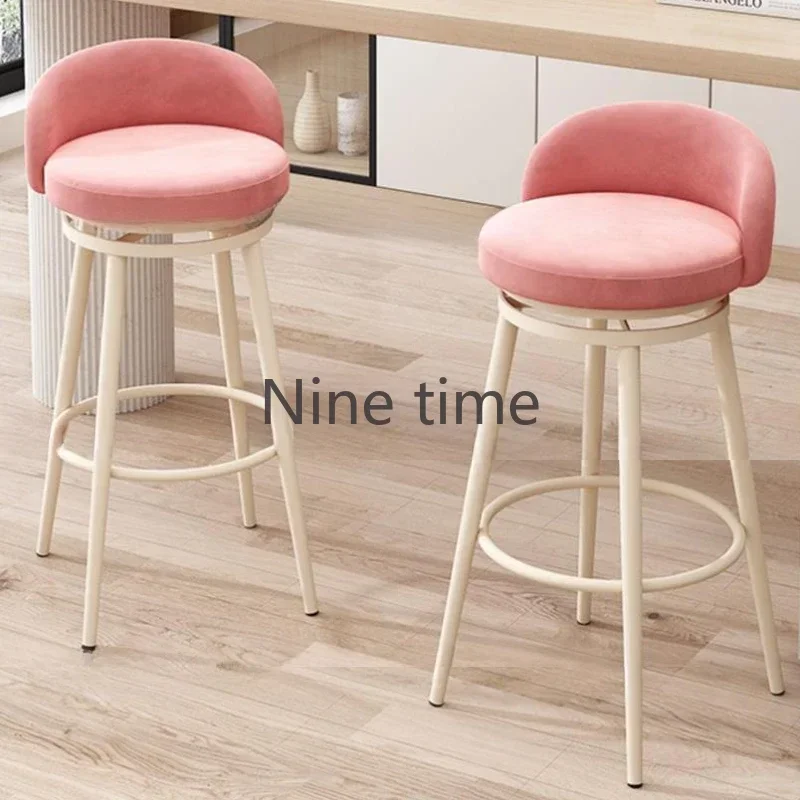 Taburete con escalón, taburetes de Bar para cocina, sillas de lujo, mostrador, silla para manicura, maquillaje, diseño moderno, muebles altos para desayuno, cafetería