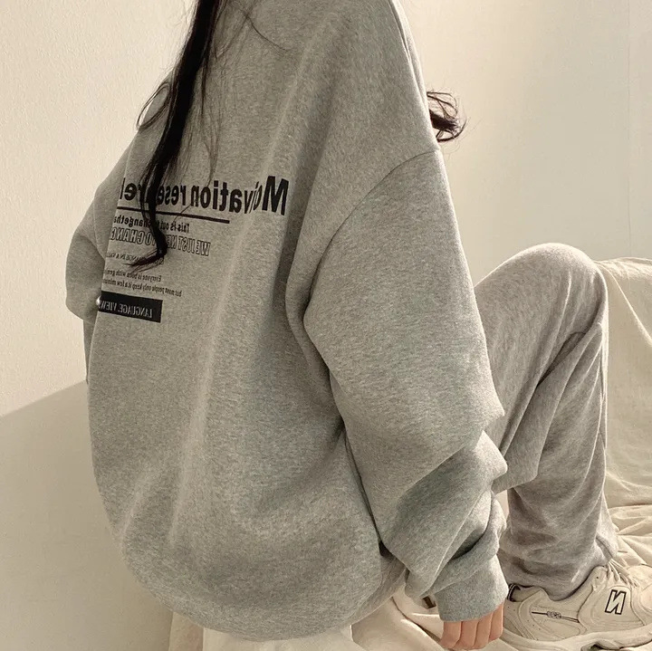 ผู้หญิงเสื้อขนาดใหญ่ฤดูใบไม้ผลิHoodieแขนยาวลําลองพิมพ์หลวมPullovers Harajuku SweatshirtหญิงIns Hoodies