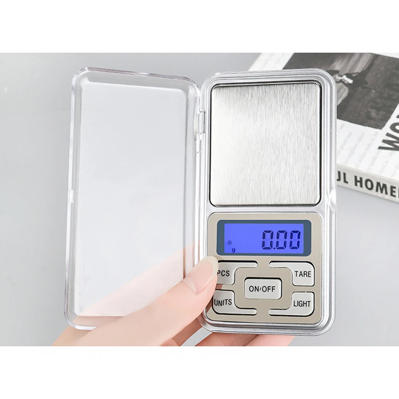 อิเล็กทรอนิกส์ดิจิตอล LCD น้ําหนัก 500g/0.01g Scale Balance Pocket เครื่องประดับเพชร Backlight สําหรับห้องครัวห้องปฏิบัติการ