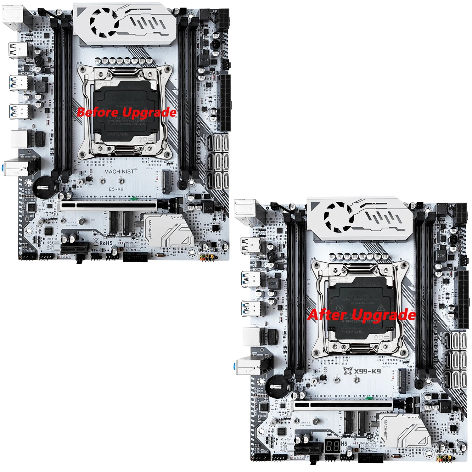 MACHINIST X99 K9 Motherboard Set LGA 2011-3 Kit Xeon E5 2640 V4 CPU 2*16G = 32G DDR4 ECC RAM 2400MHZ Speicher Unterstützung Nvme M.2 M-ATX