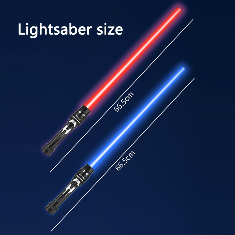 Laser Sword Lightsaber Red and Blue Double Saber Rave Transformation Children's Gift Cosplay Weapon Boy Cool Flashing Toy