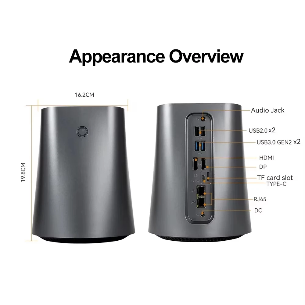 NAS Mini PC N100 and Ryzen 7 5825U 2-Bay DDR4 M.2 NVMe SSD 2.5G Ethernet WiFi6 2x 2.5/3.5inch HDD RAID Support Windows 11