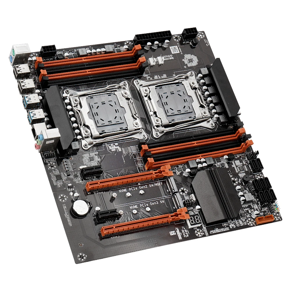 SOYO X99 Двухпроцессорная материнская плата Intel Xeon E5 2680 V4 CPU*2 и 32 ГБ DDR4 (4*8 ГБ) NVME M.2 для настольного ПК