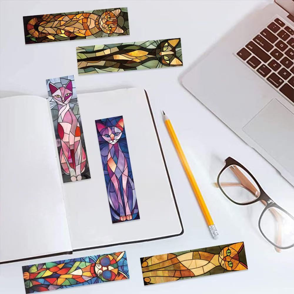 30PCS Elegante Katze Lesezeichen Exquisite Leseseiten Buch Markierungen Student Kreative Geschenke Dekoration Seite Markierungen Karten