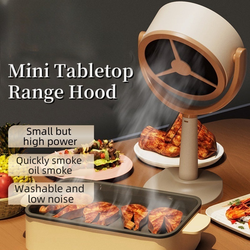 Mini Afzuigkap Afzuigkap Draagbare USB Opladen Desktop Afzuigkap Verstelbare Hoek voor BBQ Hot Pot Keukenapparatuur