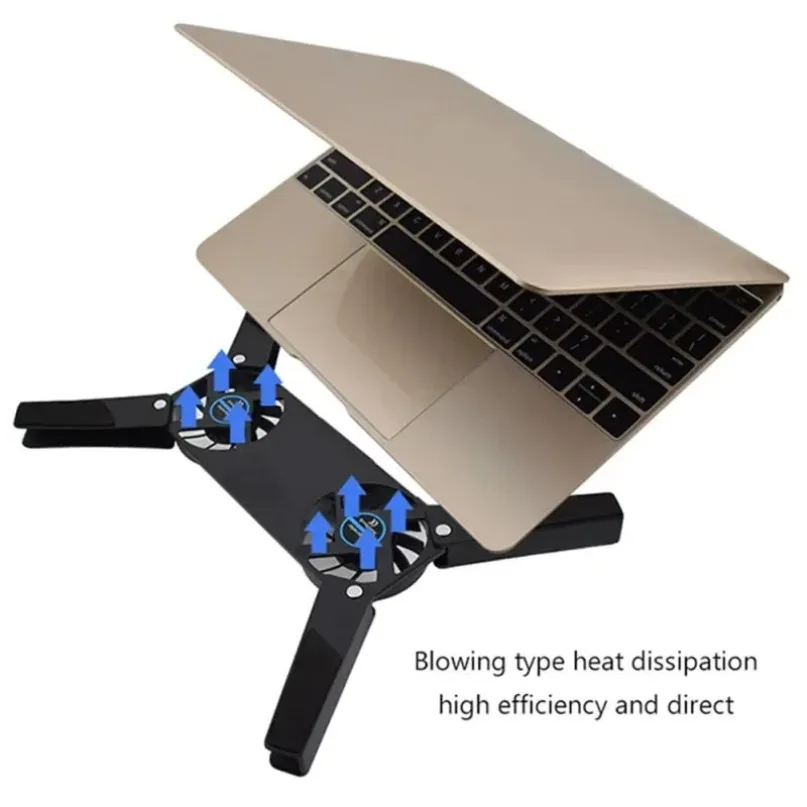 2 Fan Laptop Cooling Pad USB-aangedreven Cooling Dock Luchtkoeling Laptop Koeler Beugel voor Notepad Universele 7 15 "1 Notebook Stand