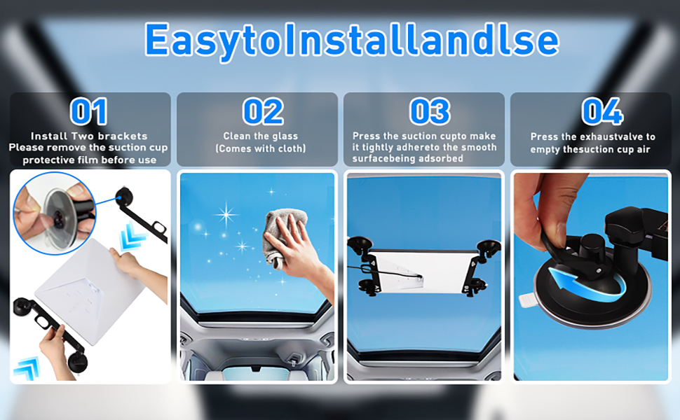 Starlink Mini Sunroof Suction Cup Bracket Kit, Window and Sunroof Bracket, Suitable for Starlink Mini