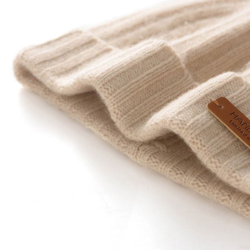 100% Cashmere 2-Layers Beanies Solid Knit Caps Unisex Hat Casual Men New Year Special Price Basic Soft Women Warm Hair Bonnet